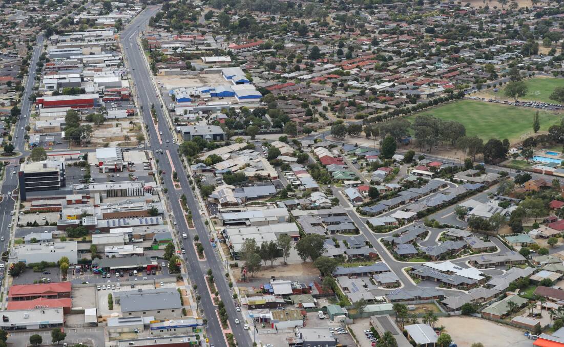 BIRDS EYE VIEW: The next stage of works in Wagga Road between Kaylock Road and Barlow Street will begin early in the new year. Picture: MARK JESSER