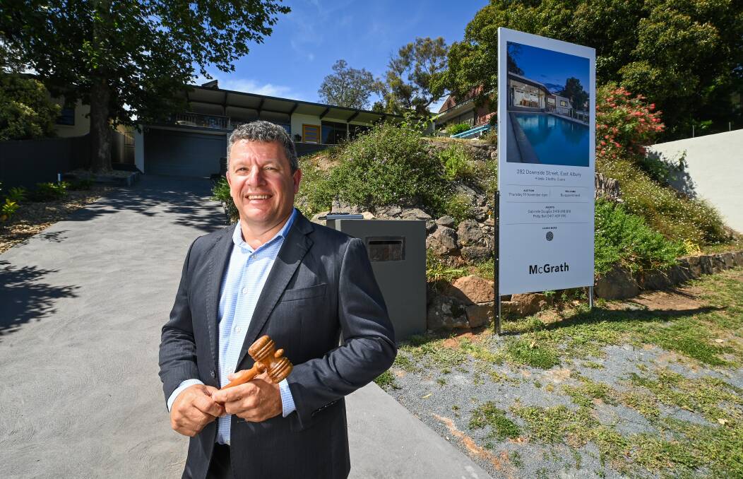 AUCTION SWITCH: McGrath Estate Agents' Phil Bell will auction another East Albury home on Thursday rather than traditional Saturday timeslot. Picture: MARK JESSER