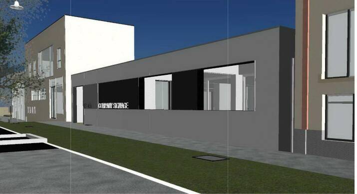 An artists impression of the offices to be built next door to Florin House in Smollett Street.