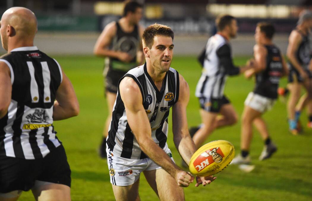 FAMILY TIES: Daine Porter joined the Magpies in the early 2000s with brother Judd and helped the club become a force in the Ovens and Murray. He is chasing a fourth senior premiership against Lavington tomorrow. Picture: MARK JESSER
