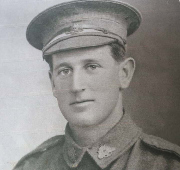 LEST WE FORGET: Private William Joseph Gordon grew up in Wodonga and was killed on the Western Front in the line of duty in World War 1.