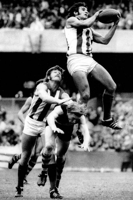 Sam Kekovich in action for North Albury after leaving Myrtleford in 1968.