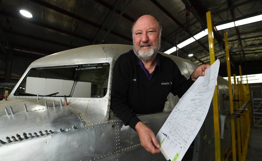 WORK IN PROGRESS: Uiver Memorial Community Trust member Pieter Mol has been a key player in the replica aircraft's restoration to date. Picture: MARK JESSER
