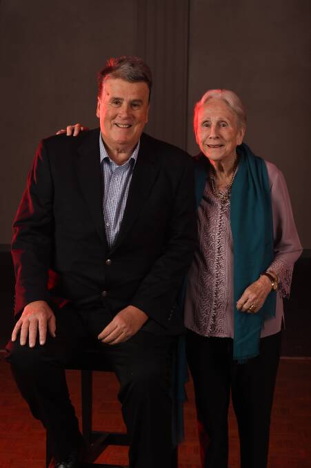 SPECIAL GUESTS: Michael Deane and his mum Colleen attended this week's Ovens and Murray Hall of Fame dinner and induction of Jim Deane. Picture: MARK JESSER