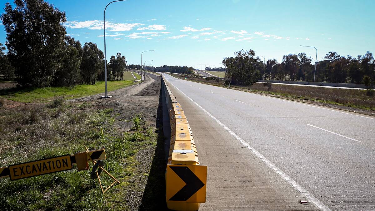 GAME CHANGER: The Davey Street south-bound facing off ramps will open in coming weeks in a major boost for the nearby Nexus industrial hub. Picture: JAMES WILTSHIRE