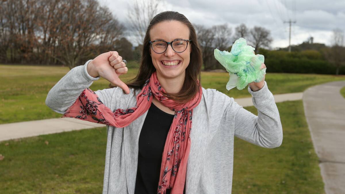 THUMBS DOWN: Albury deputy mayor Amanda Cohn is looking forward to the phase of single use plastic in the city. Wodonga is poised to follow the lead. Picture: TARA TREWHELLA