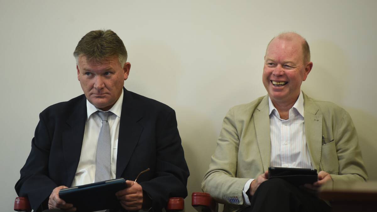 Former Urana mayor Pat Bourke, left, and former Corowa mayor Paul Miegel among the big field of candidates for the Federation Council election on September 9.