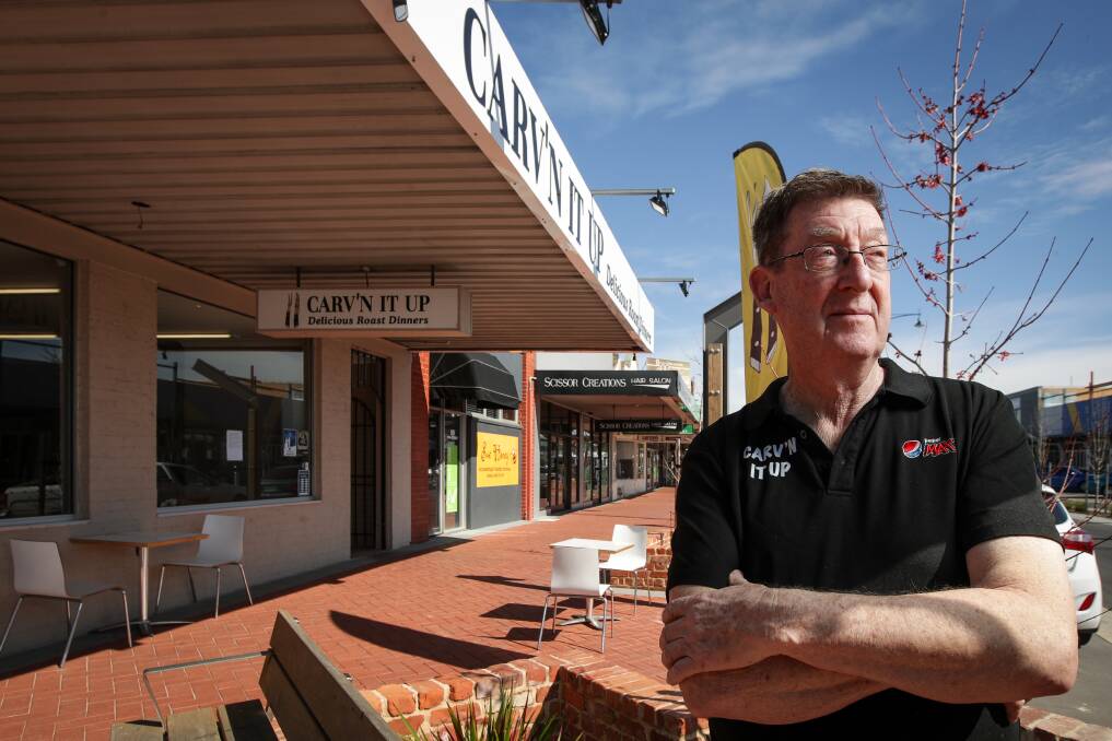 TOUGH CALL: Wodonga's Carv'n It Up co-owner Graham Sessions will close the business next Sunday after five years in High Street. Picture: JAMES WILTSHIRE