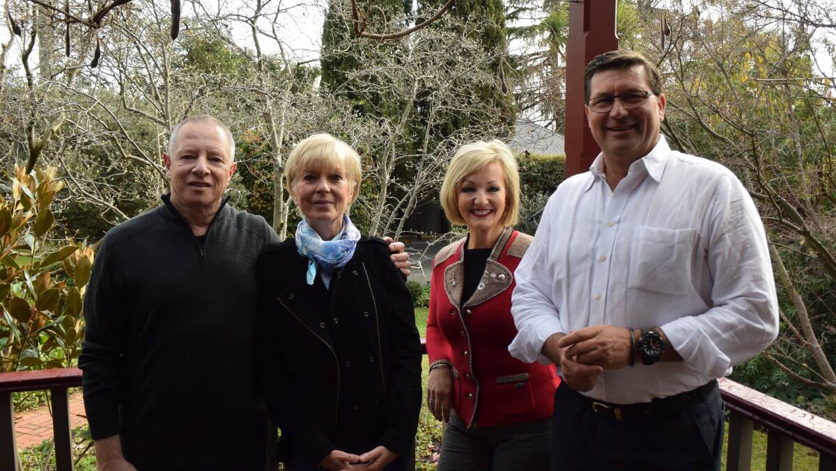 A FAIR GO: Finches B&B owners Peter Brygel and Margot Maller met with Victorian Coalition members, Heidi Victoria and Bill Tilley in Beechworth about an unlevel playing field in the accommodation sector.
