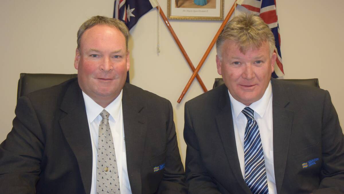 LOCKED IN: Deputy mayor Shaun Whitechurch and mayor Pat Bourke are staying on in their roles for the final year of the Federation Council term before elections are held in 12 months.