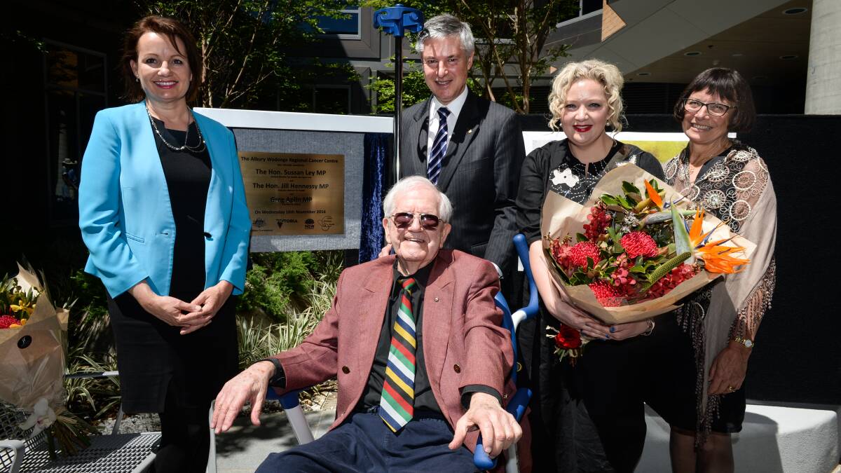 OPENING DAY: Albury-Wodonga cancer centre campaigner Eric Turner had his wishes come true when the facility was opened in 2016.