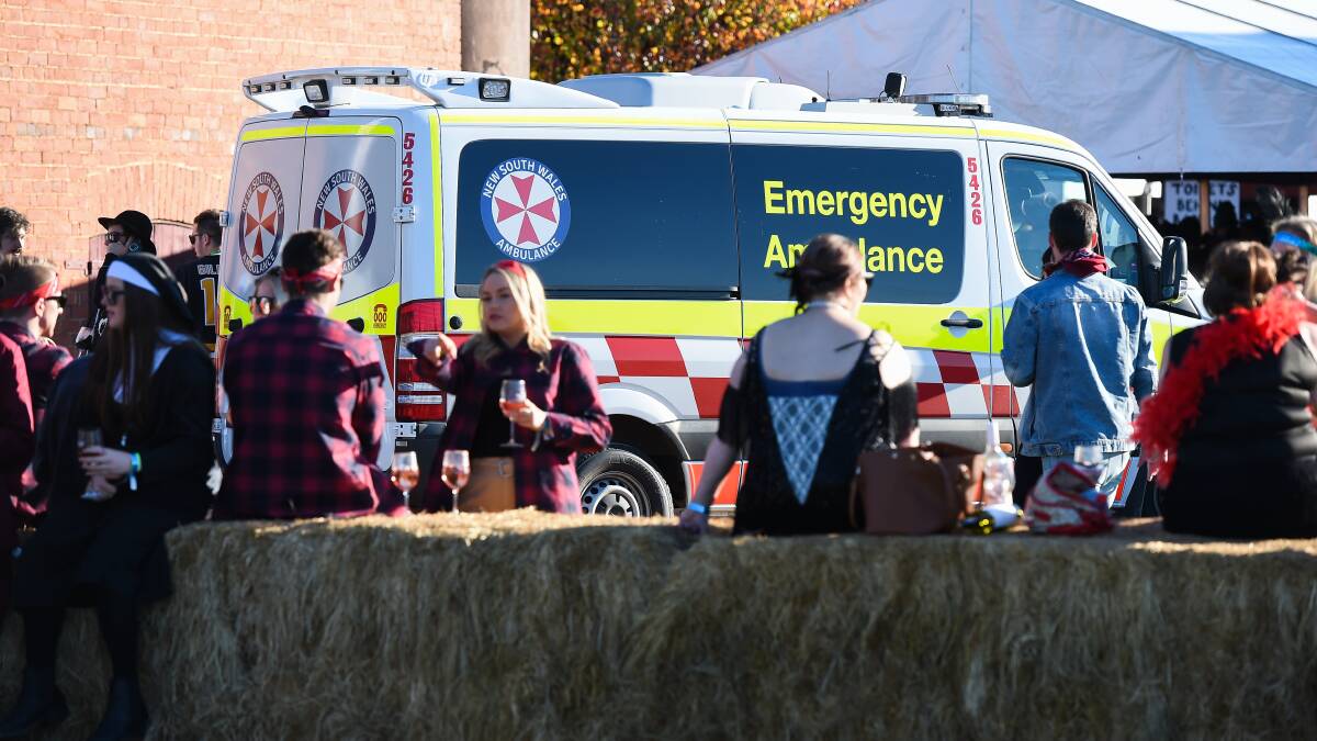An ambulance was called to one of the Rutherglen wineries on Sunday. Picture: MARK JESSER