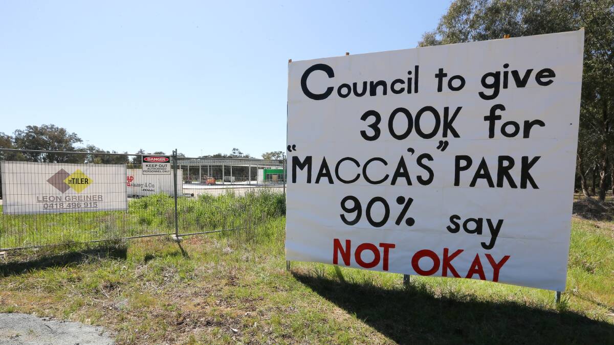 Thurgoona residents expressed their displeasure with plans for community space near new service station development before its recent opening. Picture: KYLIE ESLER
