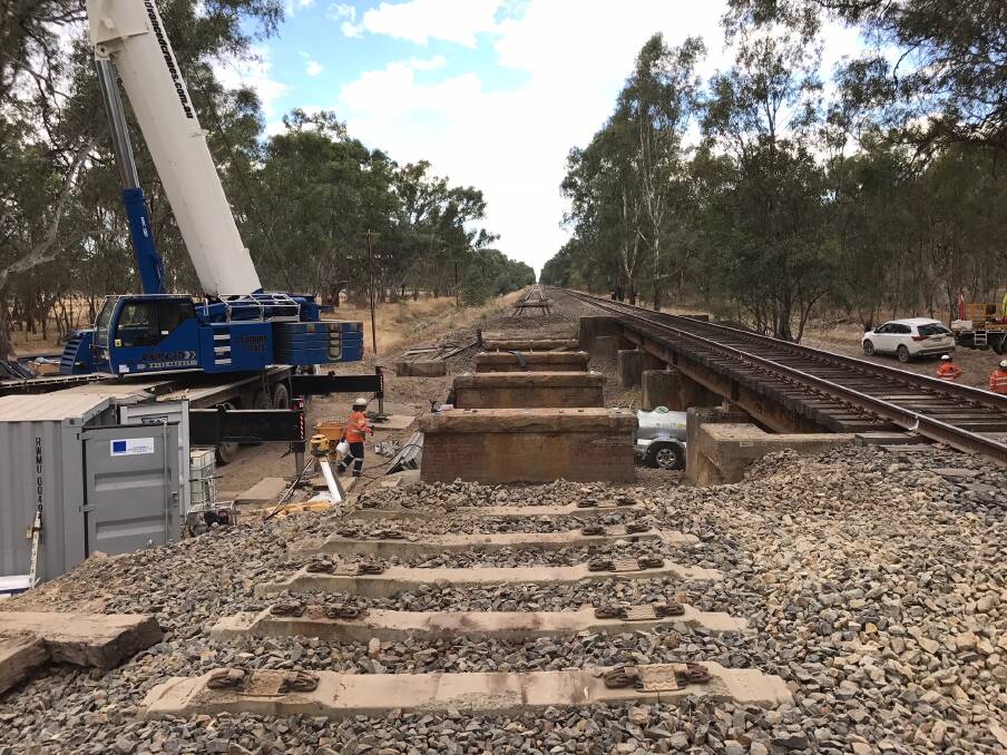 A bridge on the North-East railway line between Benalla and Violet Town was upgraded last month by ARTC.