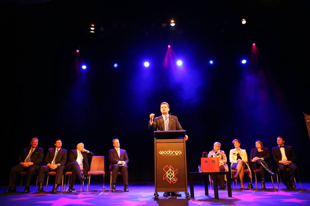 Victorian Premier Ted Baillieu at The Cube opening in 2012.