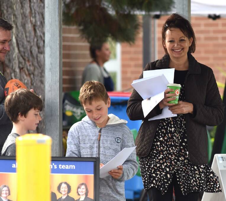 FAMILIAR FACE: Sussan Ley was helping Alice Glachan's re-election on Saturday. Picture: MARK JESSER