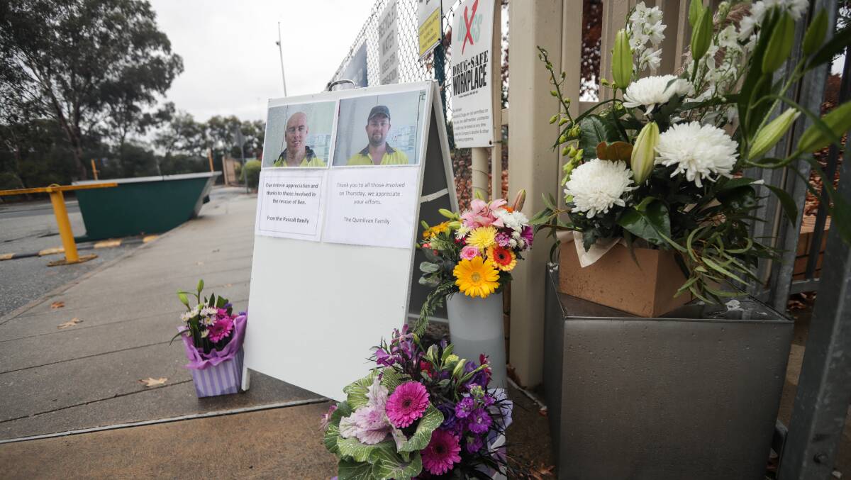 DOUBLE TRAGEDY: Workmates Lyndon Quinliven and Ben Pascall died on the job at the Norske Skog paper mill. Picture: JAMES WILTSHIRE