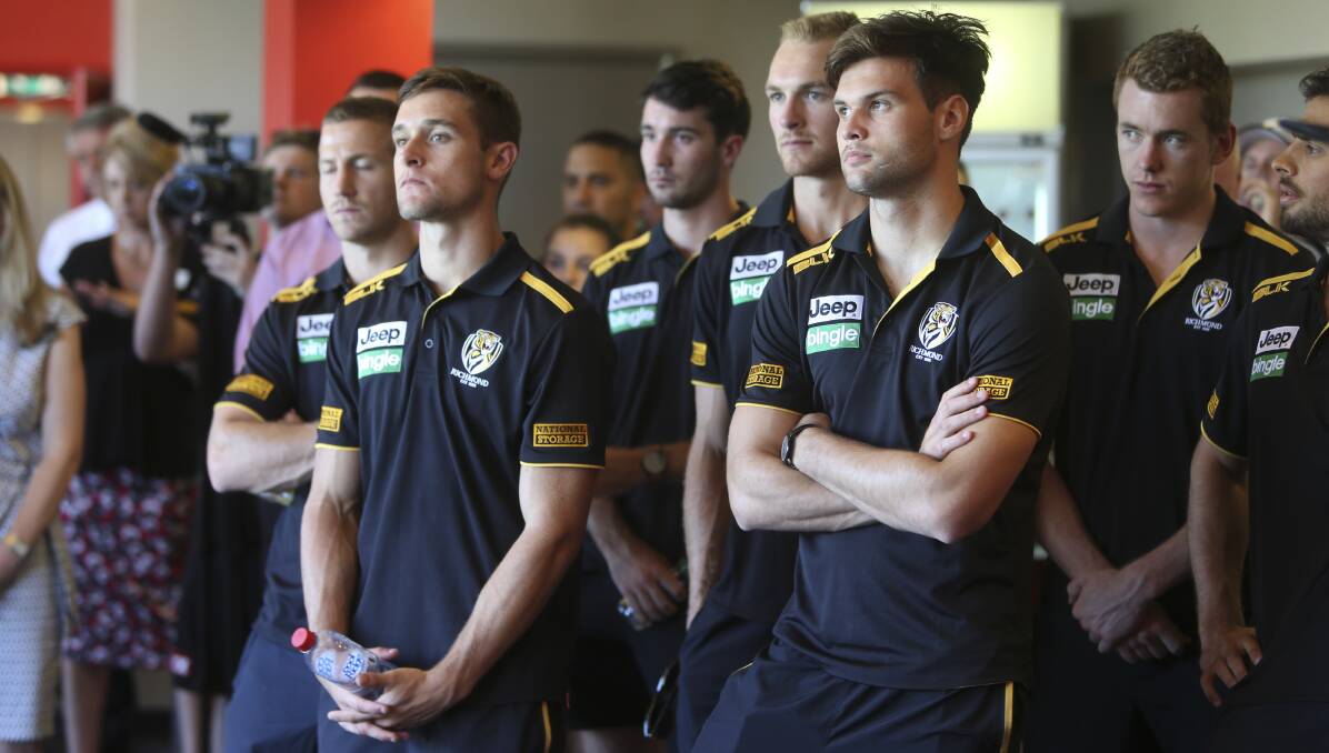 TIGER ARMY: Richmond players were guests at a civic reception hosted by Albury and Wodonga councils on Tuesday. Picture: ELENOR TEDENBORG