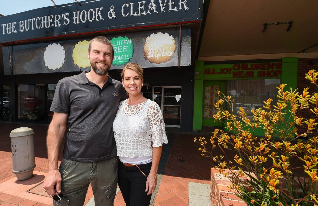 NEW BEGINNINGS: Cade and Amanda Kotzur will transform a former High Street butchery into a clothing shop in the new year. Picture: MARK JESSER