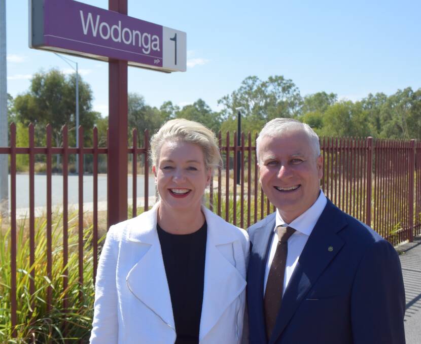 FLASHBACK: Deputy Prime Minister Michael McCormack and Victorian Senator Bridget McKenzie confirmed the additional $135 million in funding for North-East railway line more than six weeks ago.