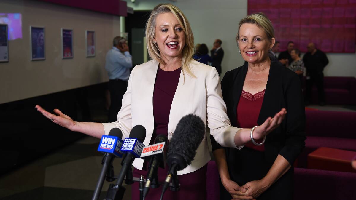 HAPPIER DAYS: National Party deputy leader Bridget McKenzie and Farrer MP Sussan Ley on the day the Albury-Wodonga regional deal was announced earlier this year.