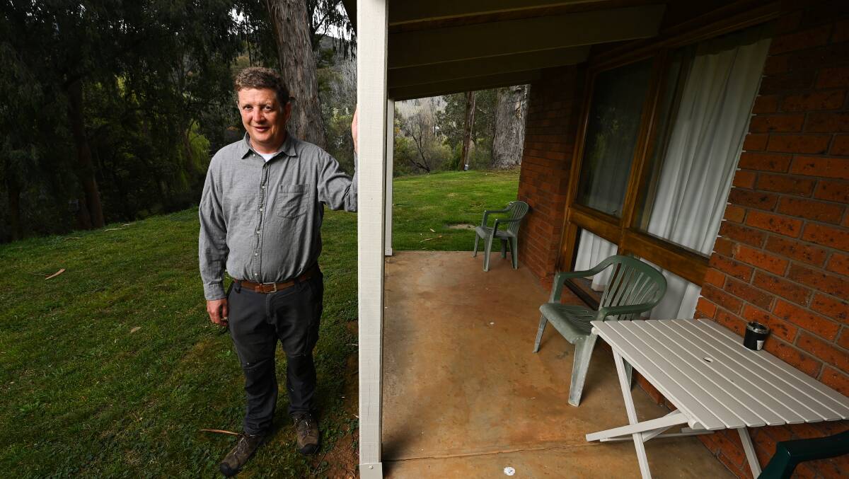 ON THE OUTER: Kiewa Country Cottages owner Andrew McEnnally can't believe Tawonga South is still outside the border bubble. Picture: MARK JESSER