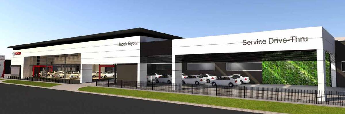 MAKEOVER: Jacob Toyota dealership is proposing changes to its Wodonga site.