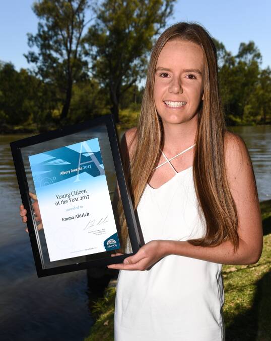RISING STAR: Albury Young Citizen of the Year Emma Aldrich spent six months of her gap year working in remote Western Australia. Picture: MARK JESSER