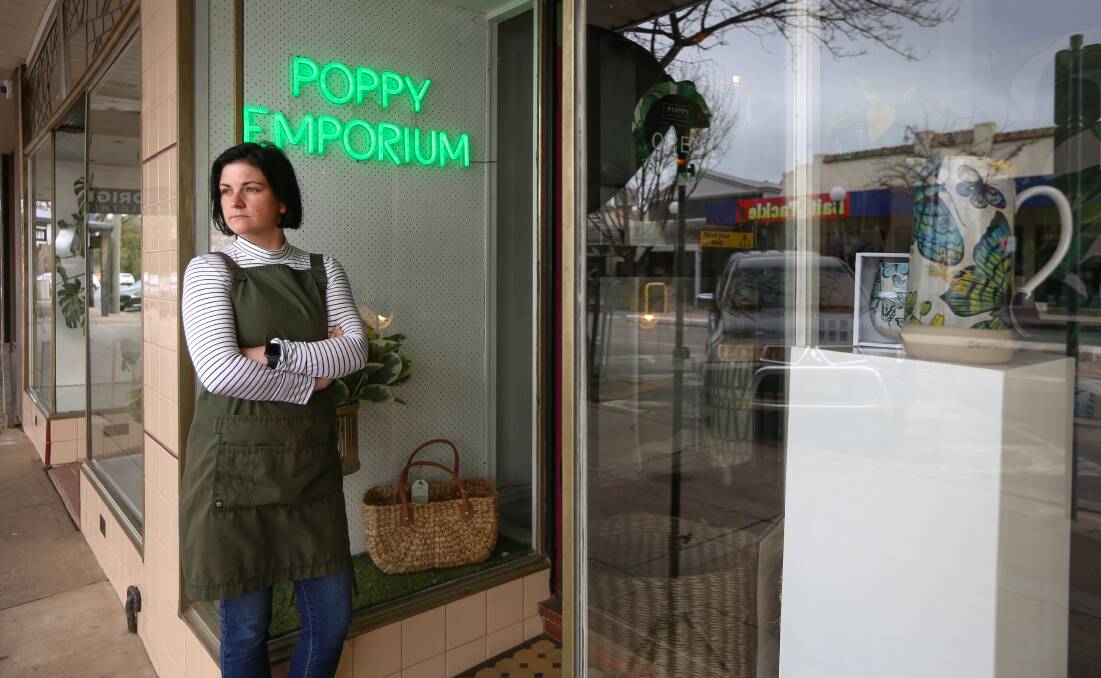 WHATEVER IT TAKES: Poppy Emporium owner Katie Massari has decided to relocate from Rutherglen to Corowa to keep her business going.
