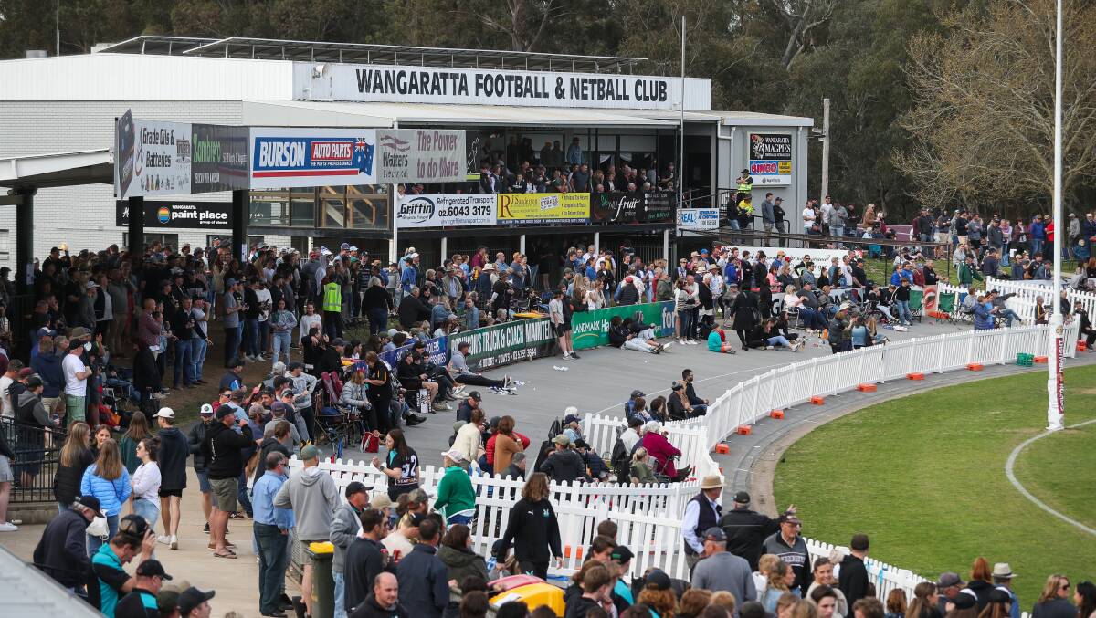 PACKED IN: An official crowd of 8112 people attended the Ovens and Murray league grand final at the Norm Minns Oval in Wangaratta.