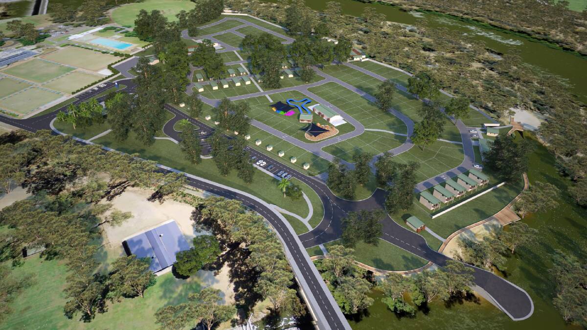 GAME CHANGER: An artist's impression of Corowa's Ball Park caravan park has been released.