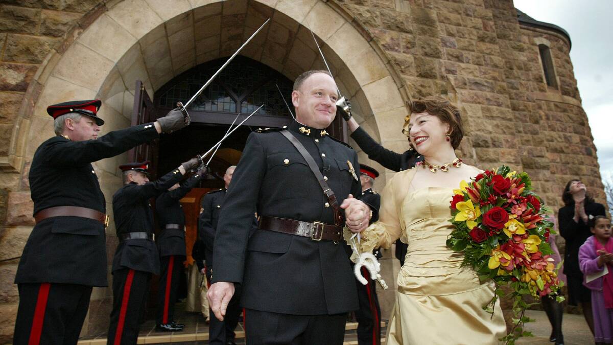HAPPY DAY: Greg and Sophie Mirabella were married in Wangaratta Anglican Cathedral in 2006.