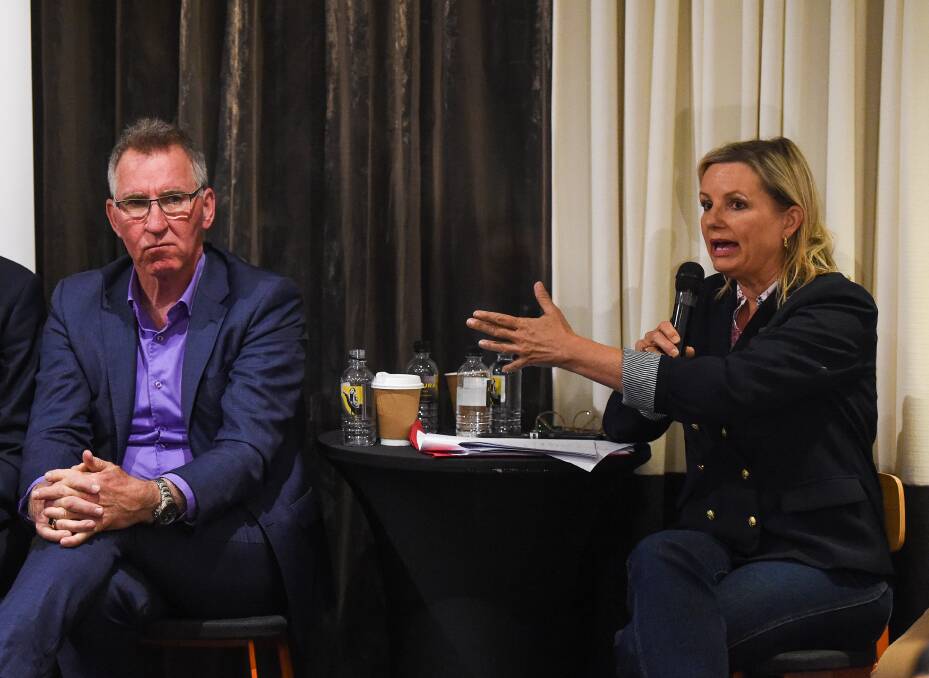 BACK TO BUSINESS: Albury mayor Kevin Mack and Farrer MP Sussan Ley clashed during a sometimes fiery election campaign, but have to work together on regional deal. Picture: MARK JESSER