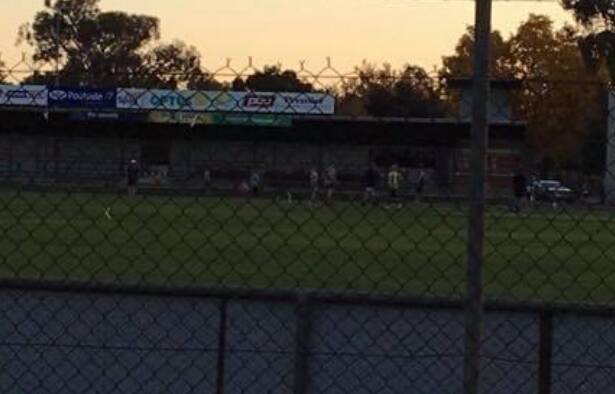 The photo posted to the Ovens and Murray league Facebook page which has created tensions between Wangaratta Rovers and Wangaratta.