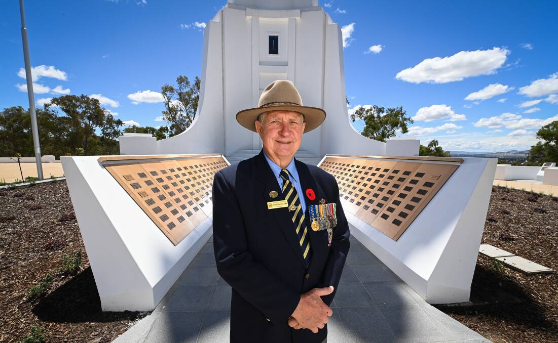 COVID CHANGES: Albury RSL sub branch president Graham Docksey is hoping even more people can take part in Anzac Day activities next month with NSW government flagging an easing of restrictions. Picture: MARK JESSER 