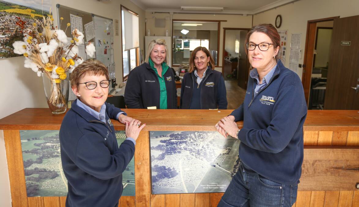 DOUBLE BLOW: Henty Machinery Field Days have been cancelled for the second year in a blow for office staff, from left, Heather Barrett, Felicity Klemke, Bec Clancy and Heather Bidgood. Picture: JAMES WILTSHIRE