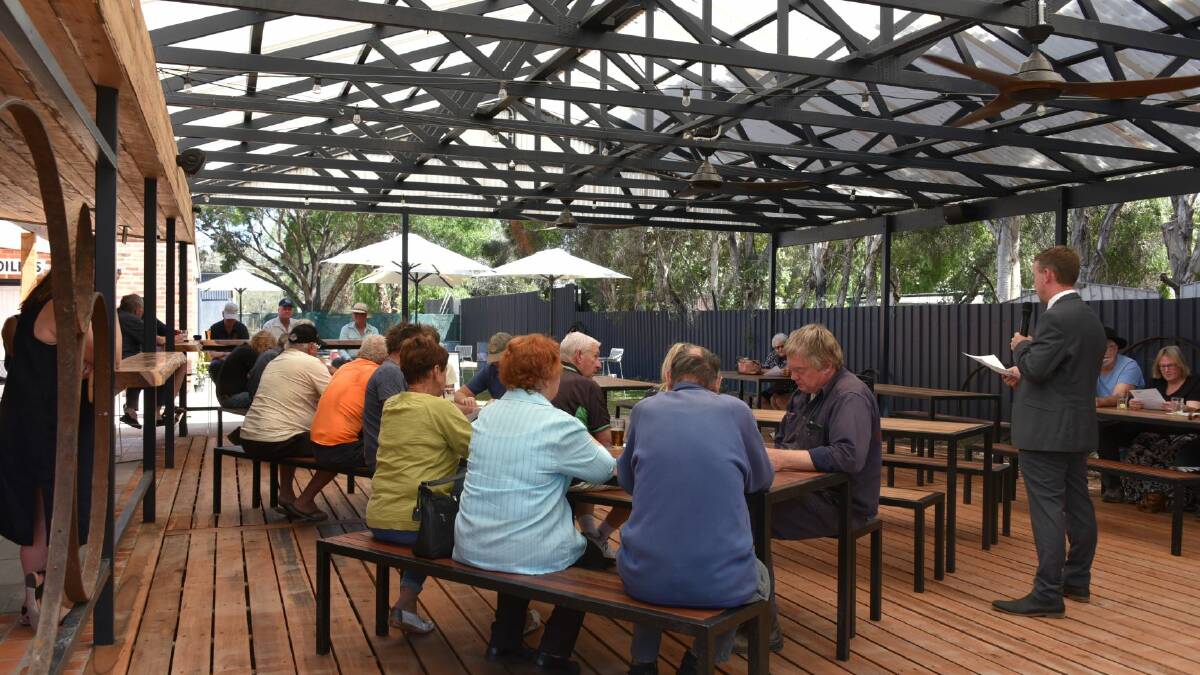 A community meeting to discuss Balldale's water supply was held this week at the town's recently re-opened pub.