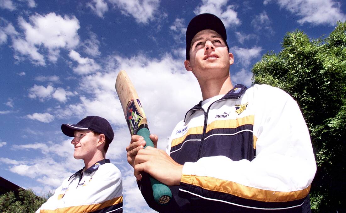 HAPPIER TIMES: Matt Berriman, right, with Brenton McDonald after selection for Victorian under-17 team.