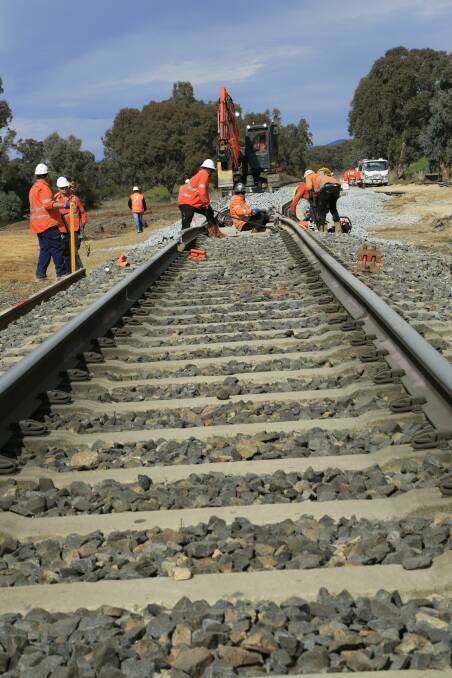 WELL ADVANCED: The duplication of the main north-south rail corridor at Ettamogah will be completed with a $2.6 million funding injection from the federal government.