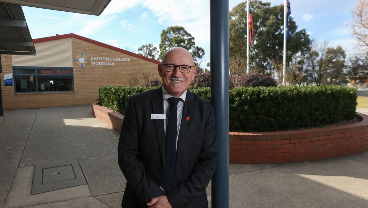 COMING TO END: Catholic College Wodonga principal Darren Hovey will finish up at the end of the year to take the same role at Galen College, Wangaratta. Picture: TARA TREWHELLA