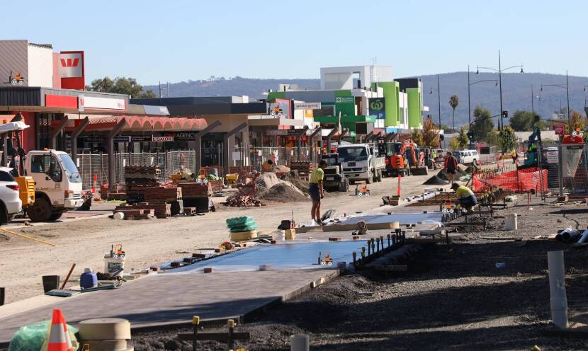 WORK IN PROGRESS: High Street not expected to be open to traffic until early June with welcome rains to potentially delay the project.