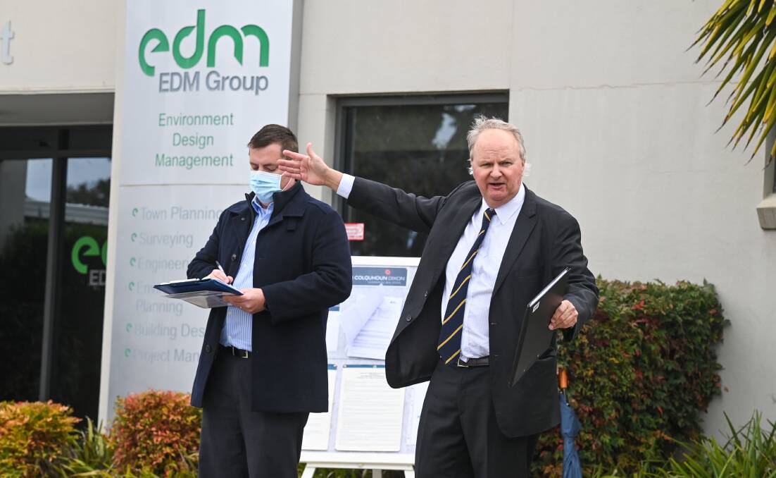 Andrew Dixon from L.J. Colquhoun Dixon sells the property occupied by EDM Group in Wodonga. Picture: MARK JESSER