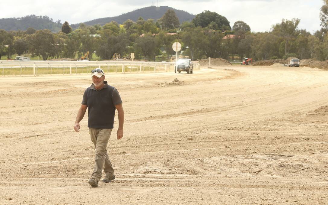 TRACKING NICELY: Albury Racing Club track manager Wayne Osteraas on part of the $1.6 million track upgrade. Picture: ELENOR TEDENBORG