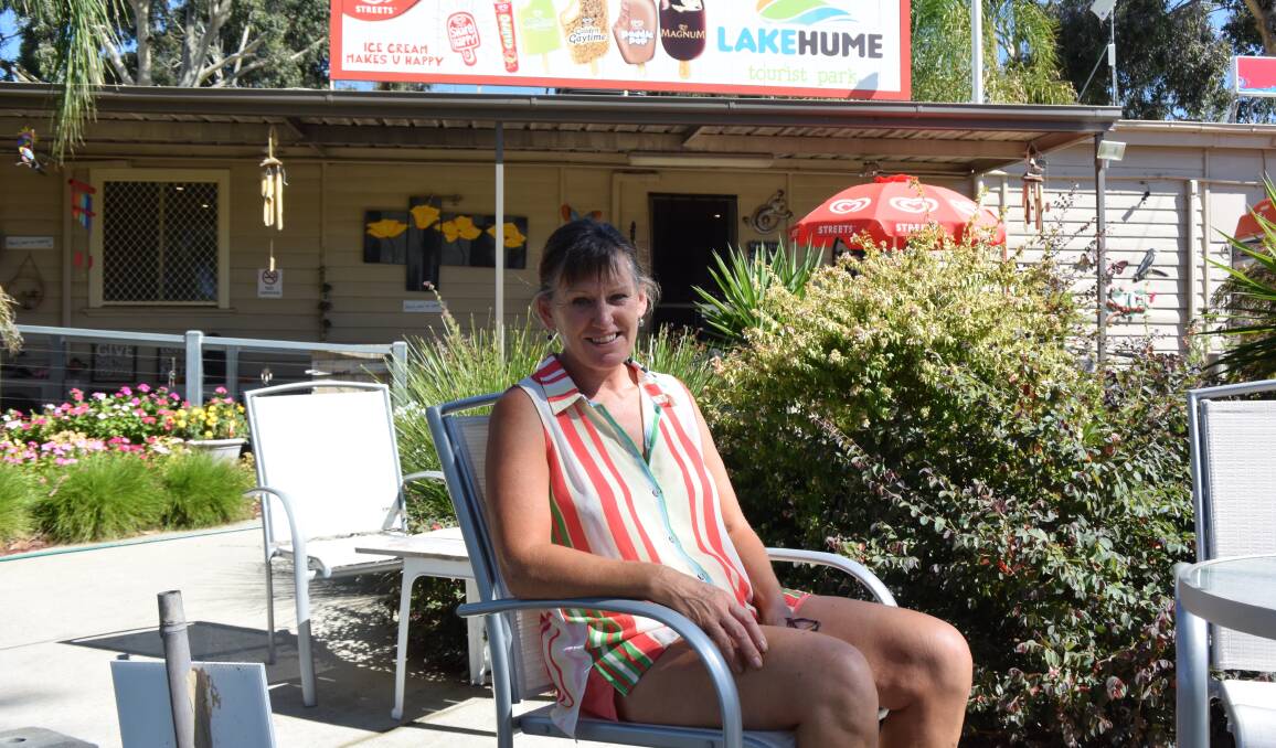 TOUGH WEEK: Lake Hume cafe owner Colleen Smaluch has allayed fears her business has shut as part of closure of nearby resort.