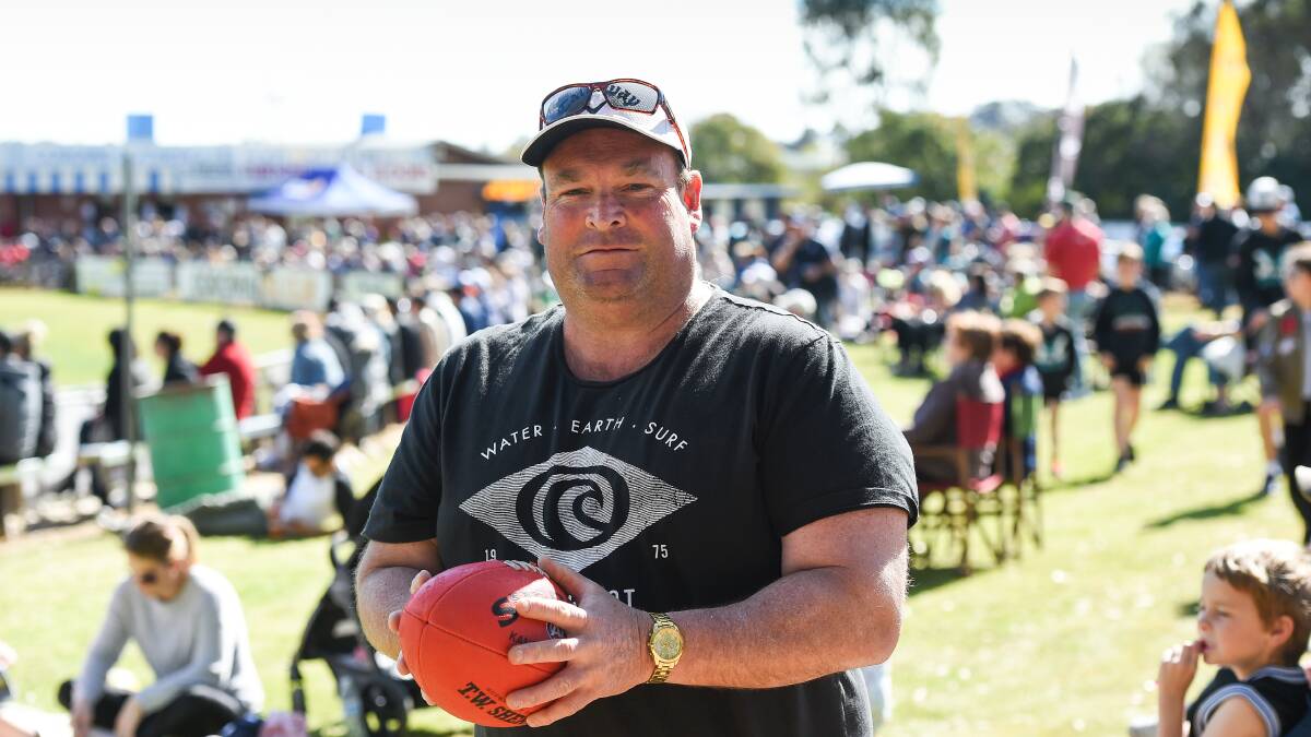 MAN OF THE PEOPLE: Shaun Whitechurch spent his first day as a Federation councillor at John Foord Oval in Corowa. His ticket could also have Norm Wales elected. Picture: MARK JESSER