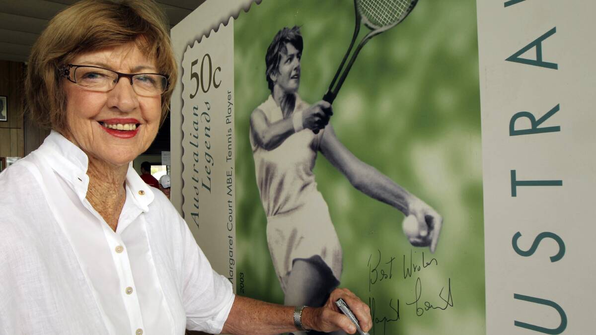 GRAND OCCASION: Tennis legend Margaret Court's 1970 grand slam will be celebrated at Australian Open.