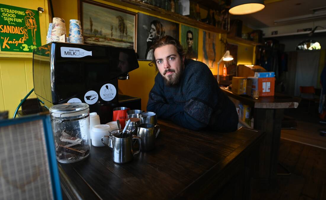 Wangaratta's No.49 Espresso Bar owner Ben Nyman is feeling the pinch of latest lockdown. Picture: MARK JESSER