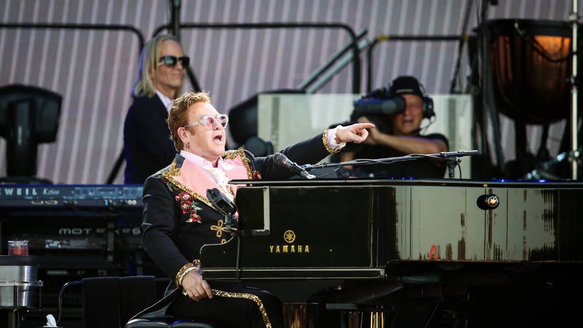 STAR POWER: Elton John performs at All Saints Winery at Wahgunyah. Picture: JAMES WILTSHIRE
