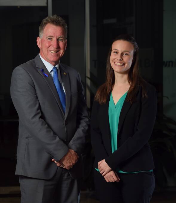 INCUMBENTS: Albury mayor Kevin Mack and deputy mayor Amanda Cohn will end their present terms in September. Picture: MARK JESSER
