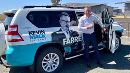 Kevin Mack on the federal election campaign trail.
